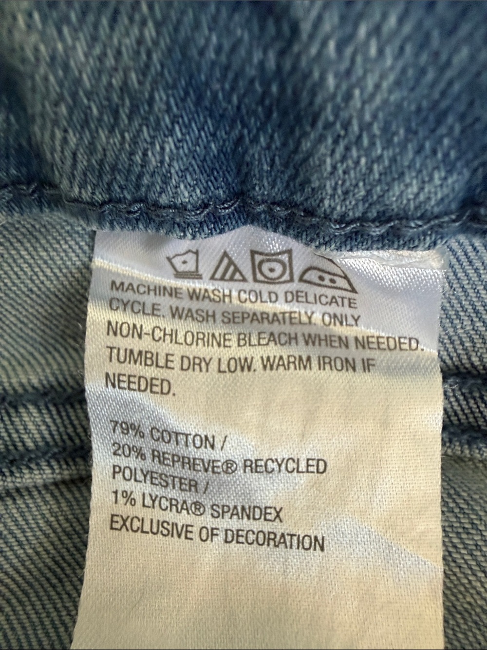Susan Graver Faded Light Blue Denim Jeans - Picture 7 of 10